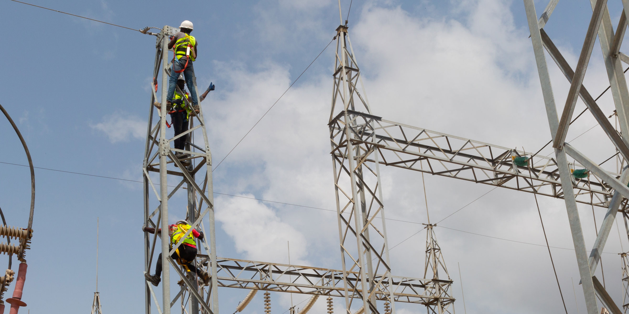 substation power line workers